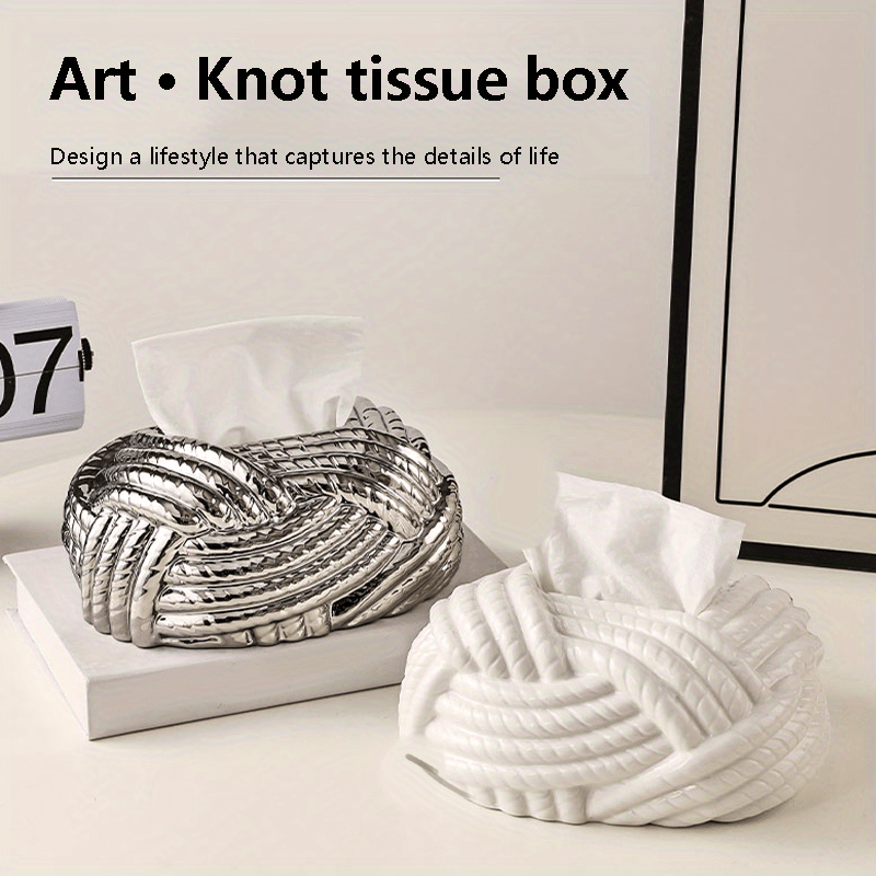 1pc elegant ceramic tissue box holder - modern   decor with  , bathroom vanity organizer, living room, bedroom, dining table decoration - housewarming gift for home, office, or hotel - durable ceramic construction, decorative storage solution, bedroom accessory, contemporary design,    , stylish organizer, interior designers,  , minimalist organizer, premium  , napkin dispenser,   Product details 5