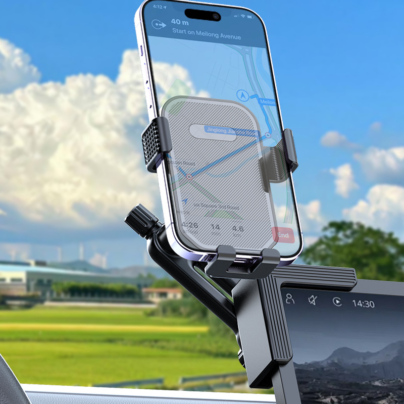 TEMU Support de téléphone portable de style haut de gamme pour voiture, support à pince automatique par gravité - pour console , écran flottant, pour
