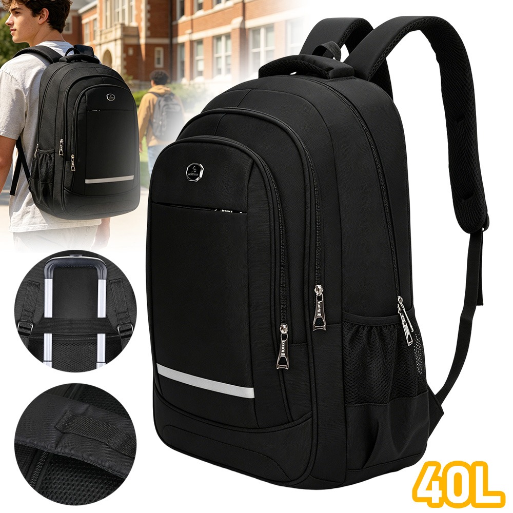 Image of 40l Large Capacity Outdoor Backpack Multi-compartment Storage Daypack Adjustable Padded Shoulder Straps Lightweight Portable Bag For Hiking Camping Travel School