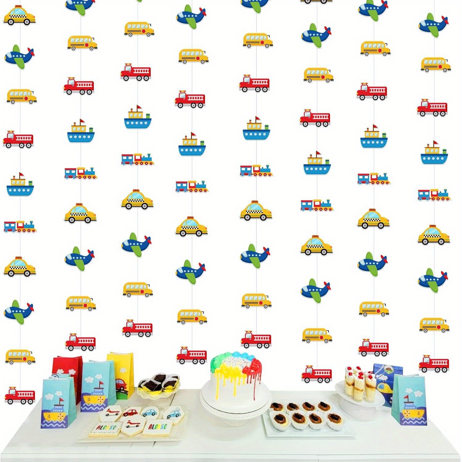 8pcs transportation theme party streamer birthday hanging - Temu Ireland
