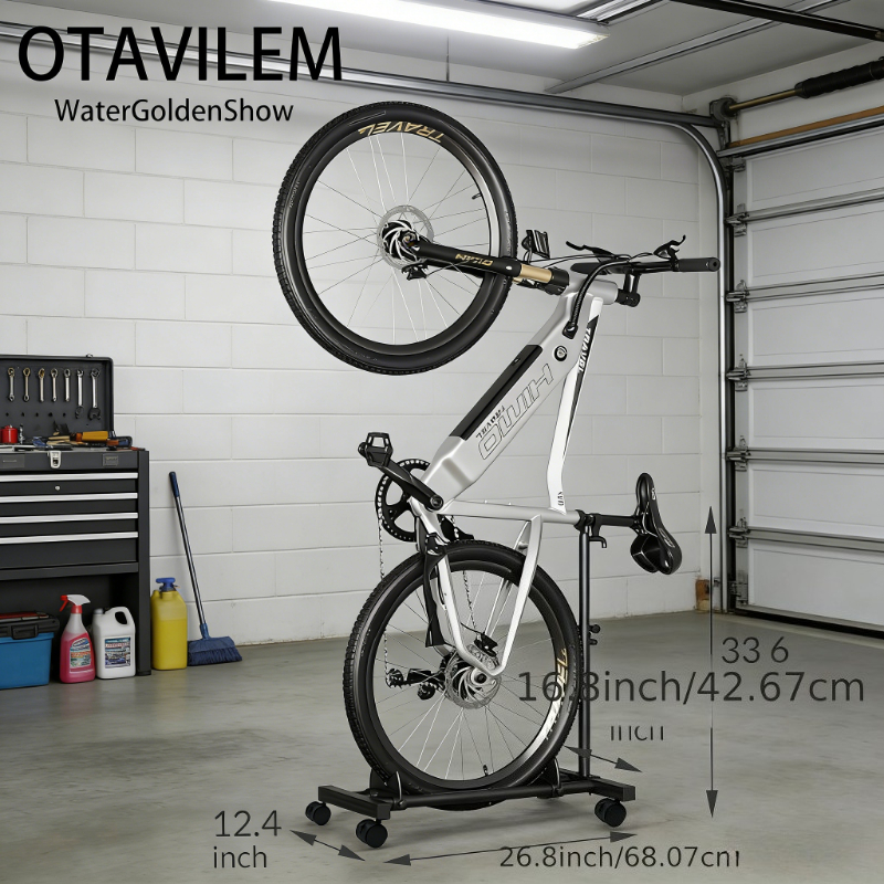 TEMU Still A Gift For Cycling Enthusiasts? This Wheel-mounted Vertical Bike Stand Is A Practical And ! It Them Better Store And Protect Their Bikes,