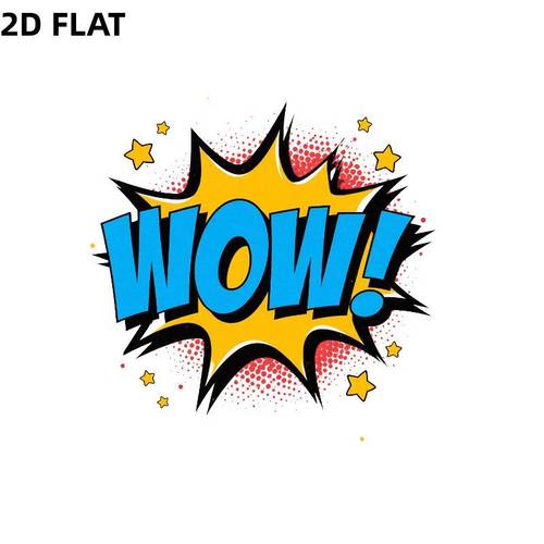 1pc 2d flat comic speech bubble heat transfer sticker ironing patch for t shirt and hoodie washable garment decal suitable for apparel bags and additions