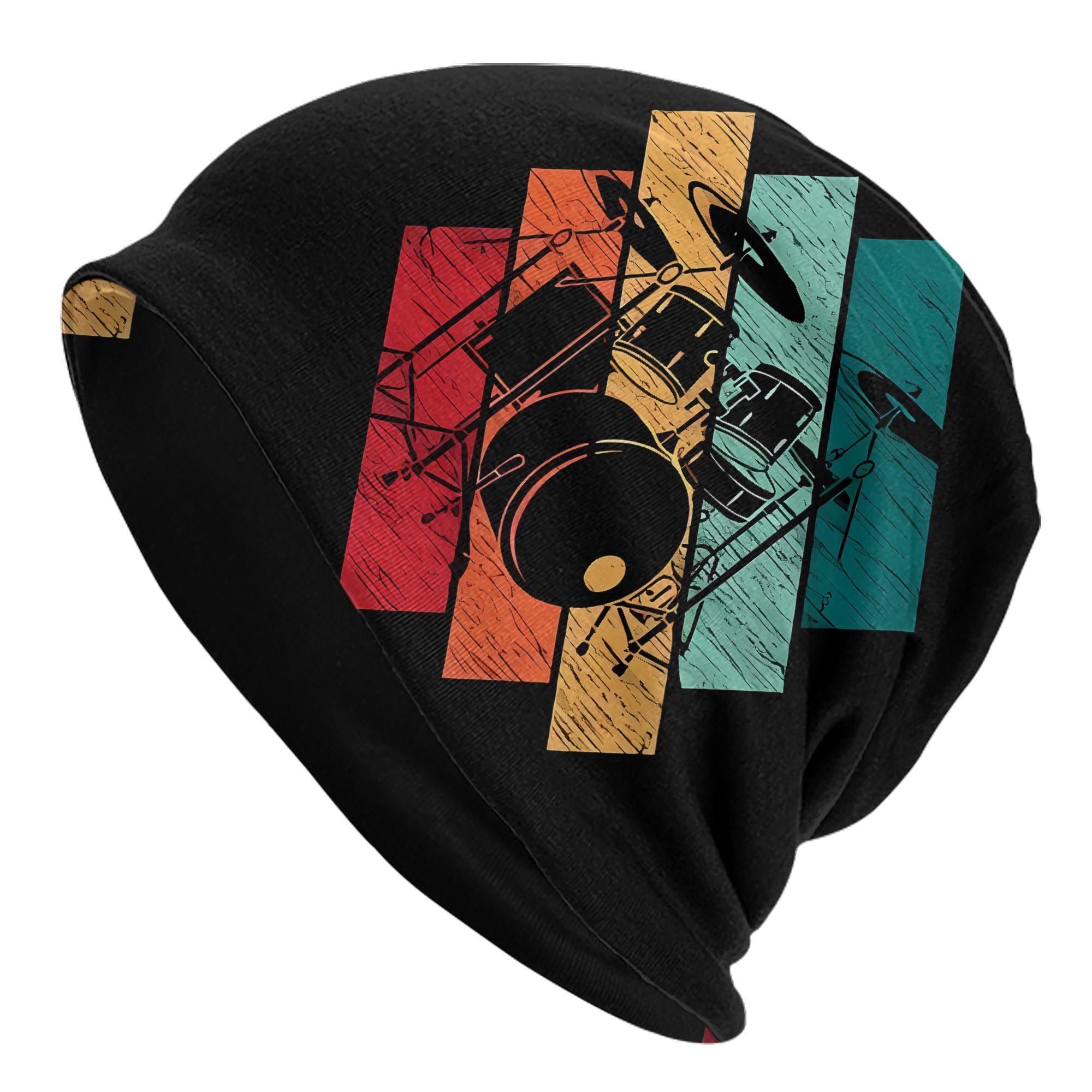 

Fashionable Men's Skullies Beanies With Instrument Design - Knitted Polyester And Spandex Novelty Hats