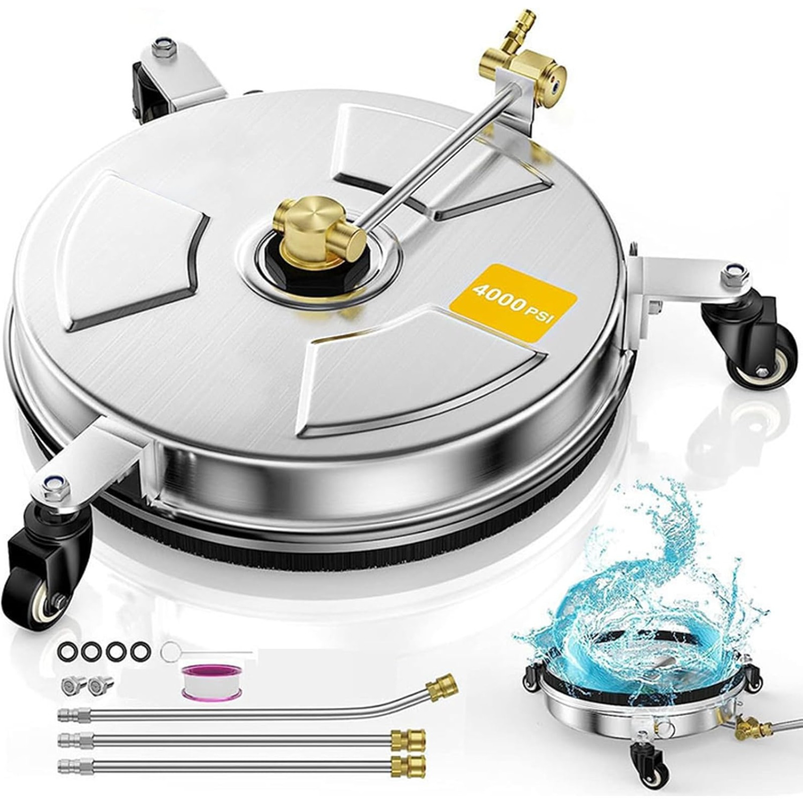 Image of 16'' Car Washer Floor Scrubber 2 In 1 Dual-purpose Washing Tray + Accessories