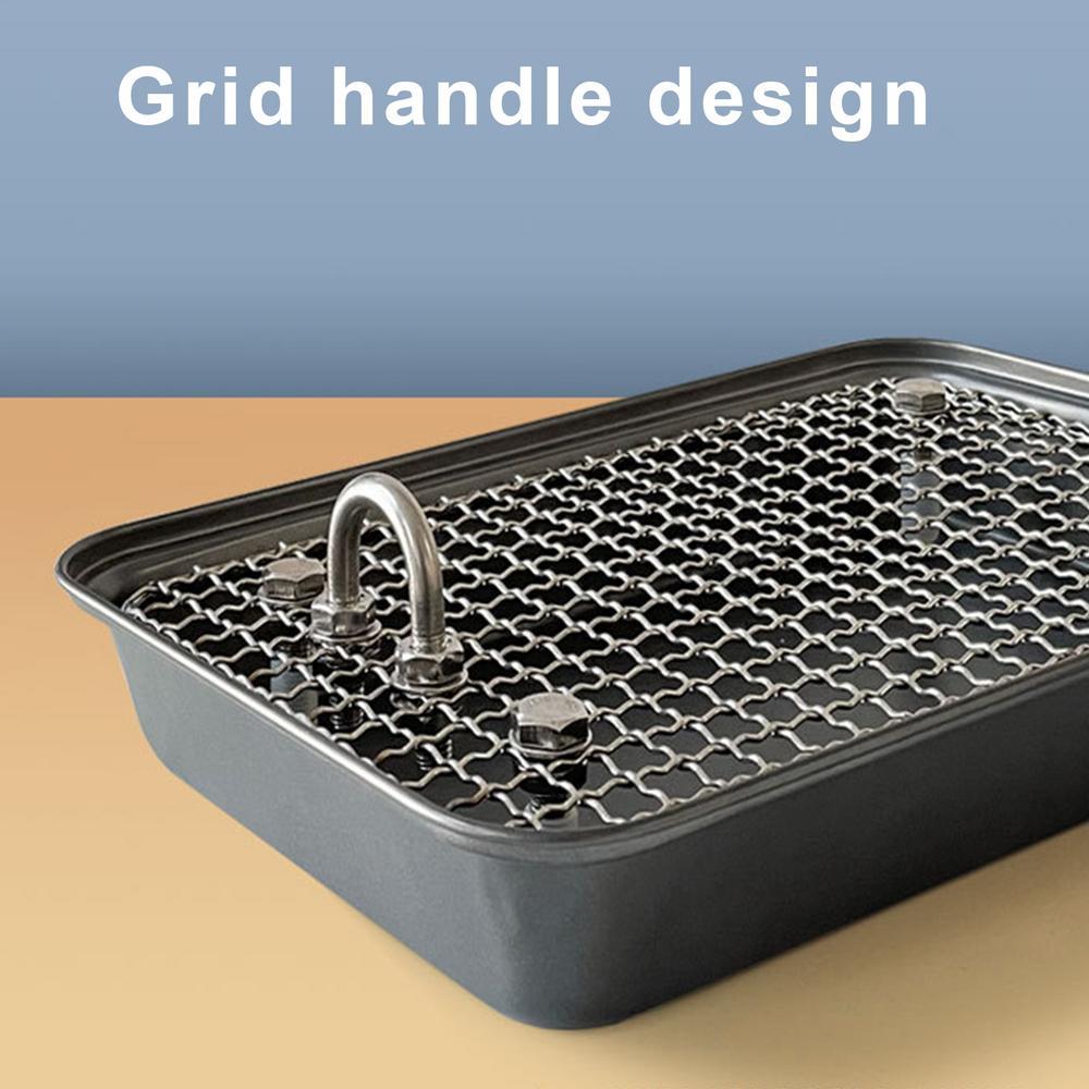 Verwijderbare Kattenbak Trainer voor Konijnen, Herbruikbare Training Pan voor Fretten, Roestvrijstalen Potje Trainer voor Kooien