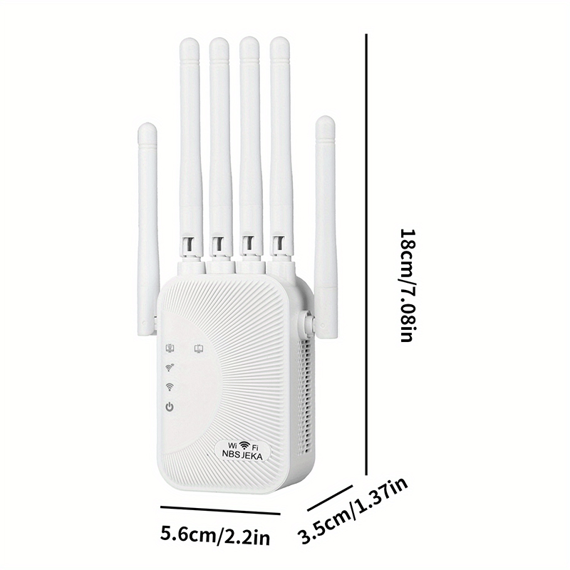 .4ghz Wifi 1800mbps Wireless Range Extender, Wifi Repeater With Ethernet Port, Full Home 1500 Coverage, To 45 Smart Devices