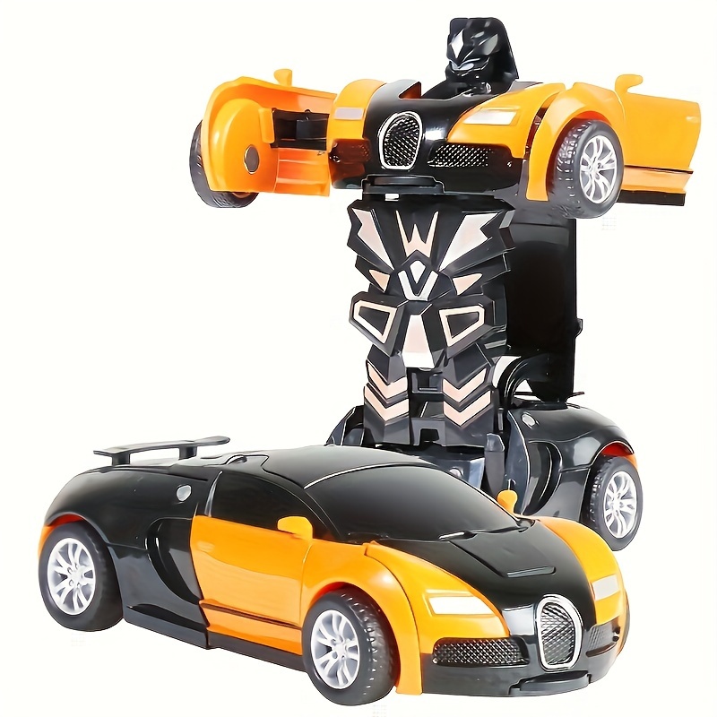Transforming Toy Car to Robot Convertible - No Batteries Required, Robot & Vehicle Model Suitable for & Collectors - Plastic Transforming Car Robot Toy