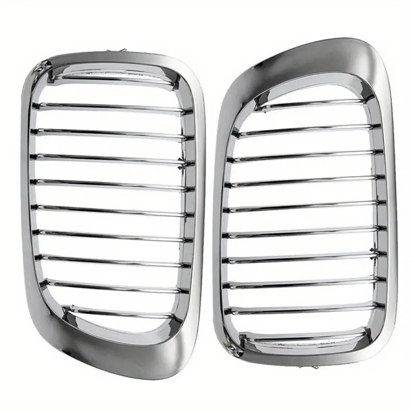 TEMU Pair Of Silvery For E46 Two-door 99-02 Electroplated Grille