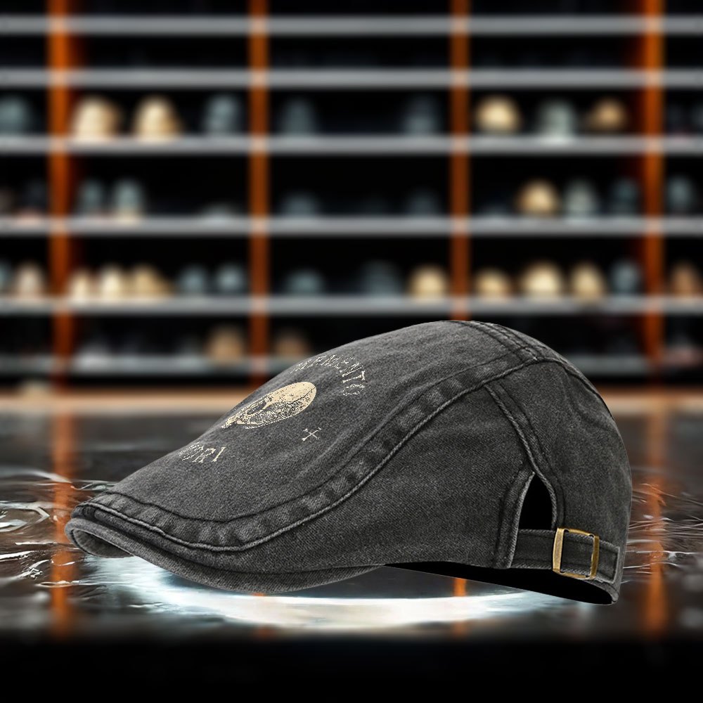 E-shop Totenkopf-Muster Leichter Canvas-Beret -Driving Freizeithut für tägliche Reisen Aktivitäten Unisex Klassisches Design Geschenkidee
