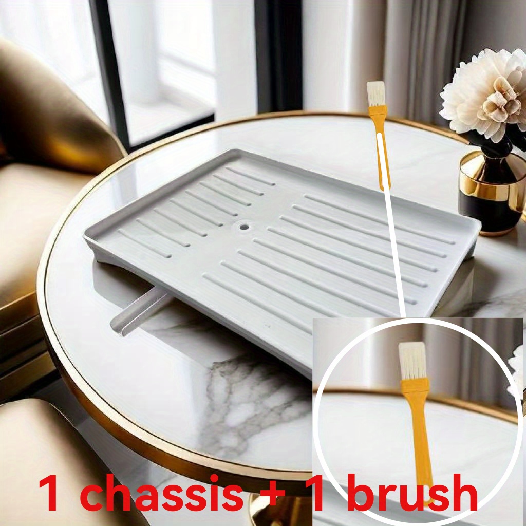 Organizador de escurridor de platos resistente para debajo del fregadero con sistema de drenaje - Caja de almacenamiento de cocina que ahorra espacio, drenaje anti-obstrucción, estantes de varios niveles para platos, tazones, tazas, utensilios - Organizador de gabinete fácil de limpiar para cocinas pequeñas - Negro moderno