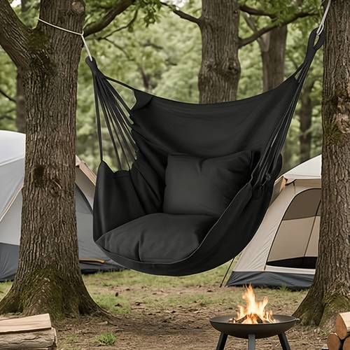 portable hammock chair outdoor swing hanging chair with straps lightweight camping chair with 200kg 441lbs load capacity picnics hiking courtyards and patios cushion not included