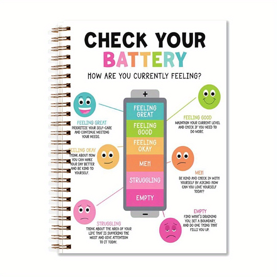 

1pc Emotional Check Battery , 50 For -, Diary, , , Motivational For , 5.5x8.3