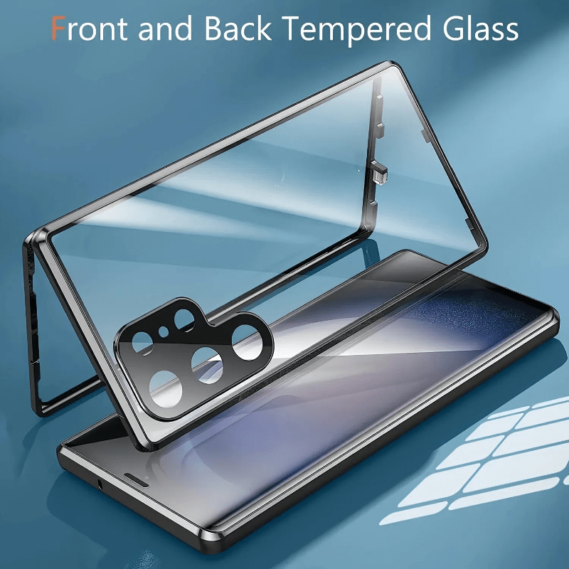 360 degree front back tempered glass cover magnetic Temu