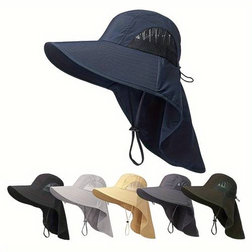 unisex wide brim sun hat soft and breathable outdoor hiking fishing cycling black large summer cap