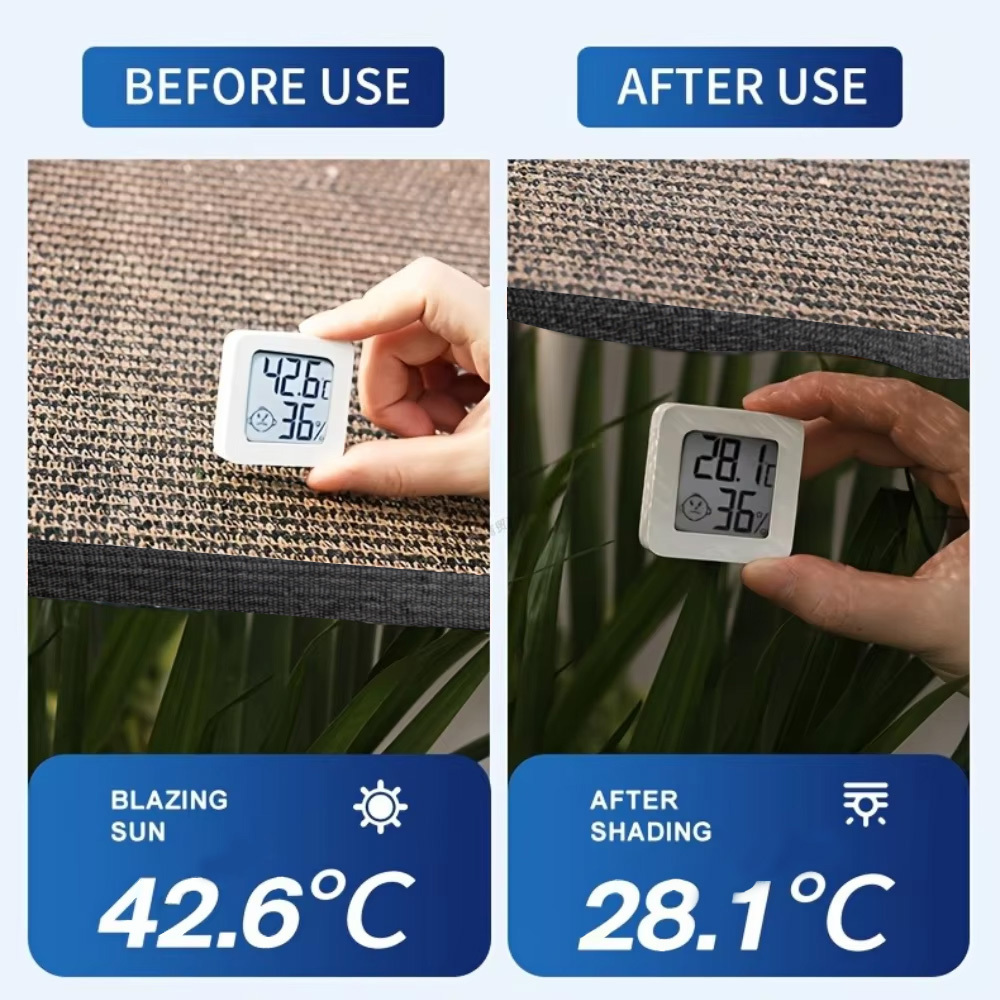 1 unidad de malla de sombra con protección solar del 50% | Lona de malla con ojales para cubierta de plantas, sombra para patio, pérgola de jardín, invernadero, cochera, kennel, color café