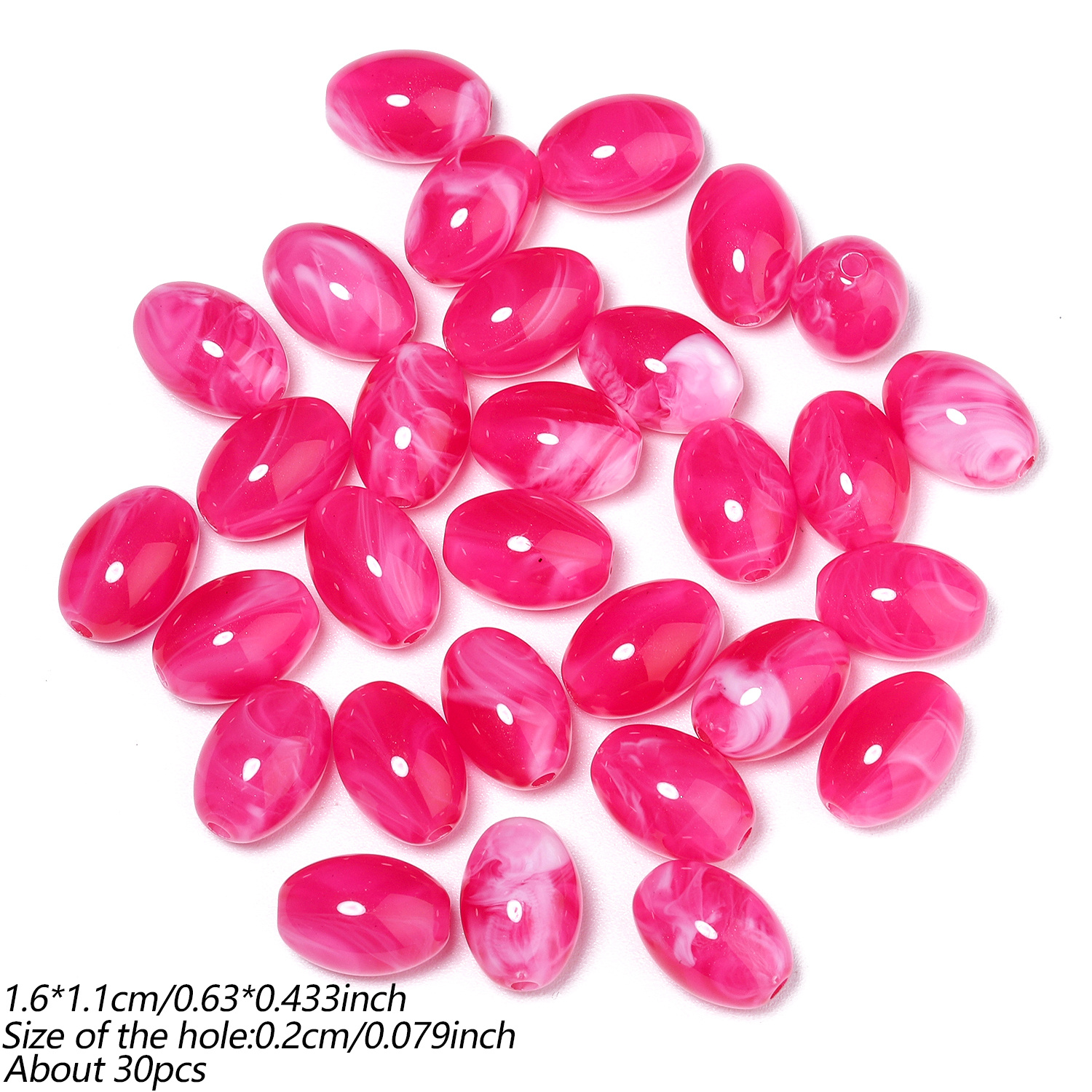 11X16Mm Multi-Color Acrylic Seed Beads for DIY Jewellery Making