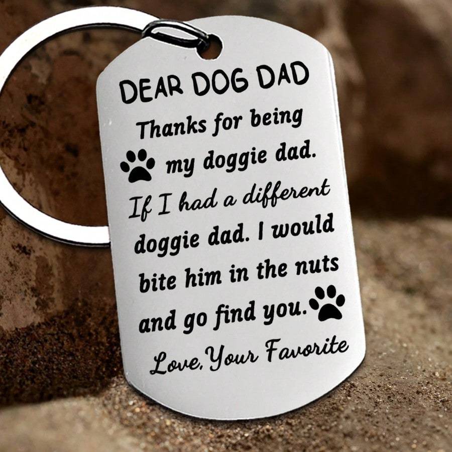 1  dad gift for   romantic stainless steel keychain for dog lovers and a birthday gift for dogs