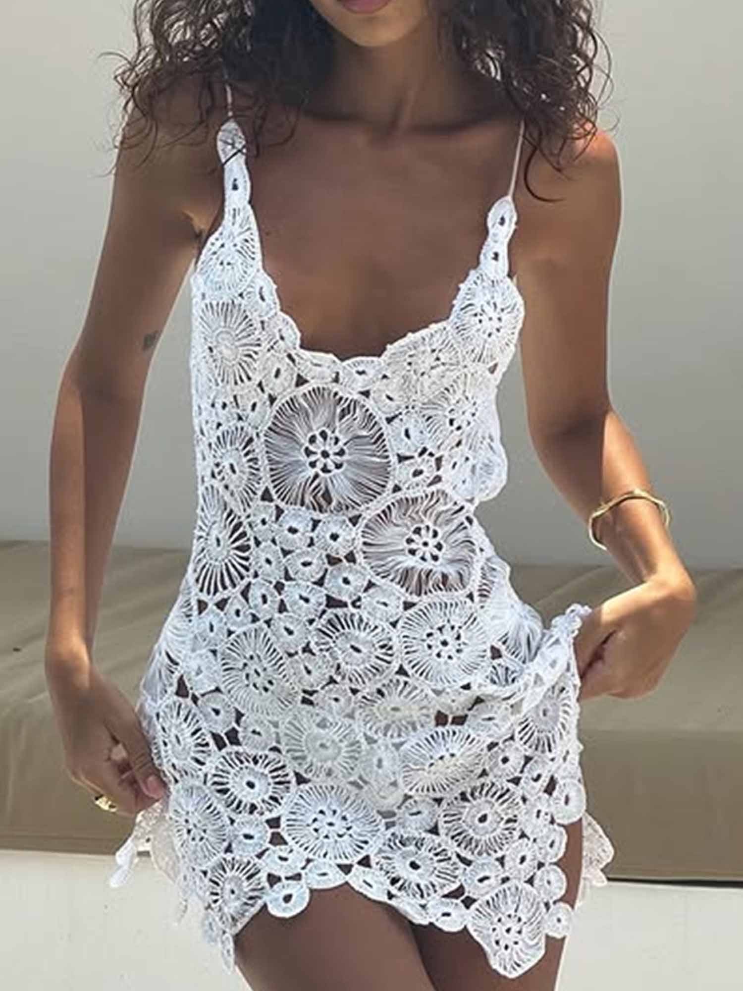 women's hollow out halter dresses boho dress sun dresses for women casual  vacation dresses for women - women's clothing - Temu