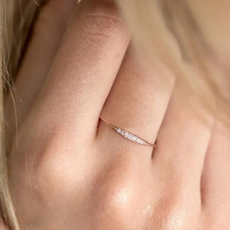 Synthetic Zirconia Women's Eternal Ring Classic Minimalist Stackable Thin Ring 1pc with Synthetic Versatile Everyday Casual Fashion Ring Gift for Women