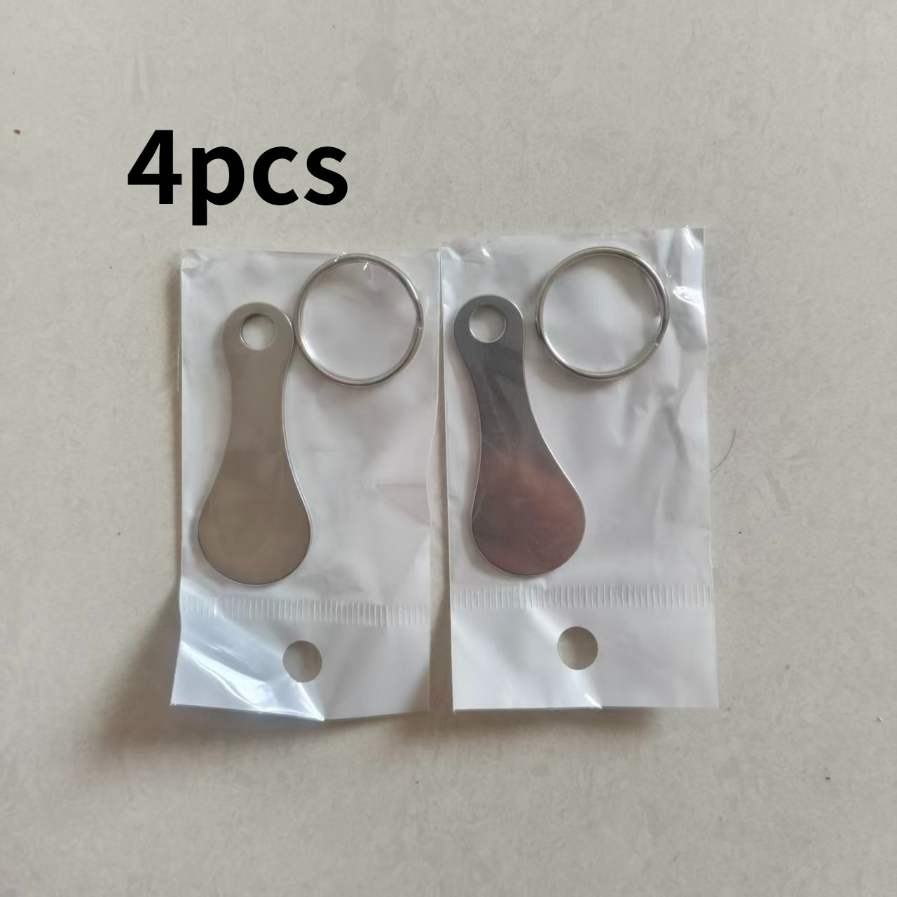 TEMU 4pcs (2pcs Shopping Cart Unlock Keys And 2pcs Rings)pcs Shopping Cart Access Key Chain, Stainless Steel Shopping Cart Unlock Key Ring,