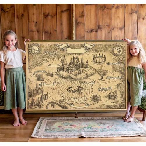 witchcraft school harry tapestry harry school canvas oversized decor wall art modern wall art nursery wall decor
