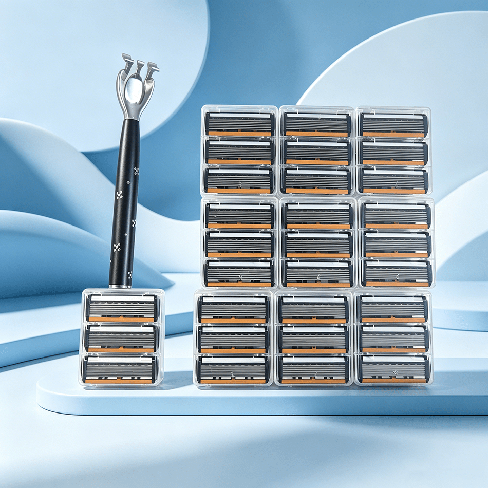 TEMU Premium Designer Men's Razor, Featuring 30 Six-layer Precision For Long-lasting, Efficient Shaving. Compact And Portable, Suitable For Full-body