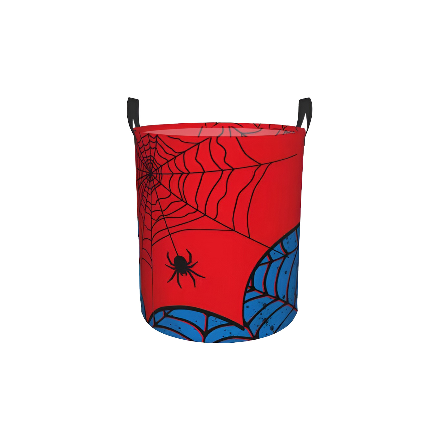 TEMU 1pc Red Blue Contrasting Pattern 2d Printed Storage Box Dirty Clothes Basket, Suitable For Room Decoration, Bedroom Basket, Multi Scene Storage