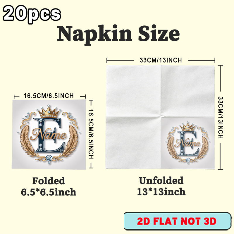 TEMU 20 serviettes personnalisées avec motif élégant de couronne royale et , motif de plumes, pour les fêtes, l'extérieur, les restaurants
