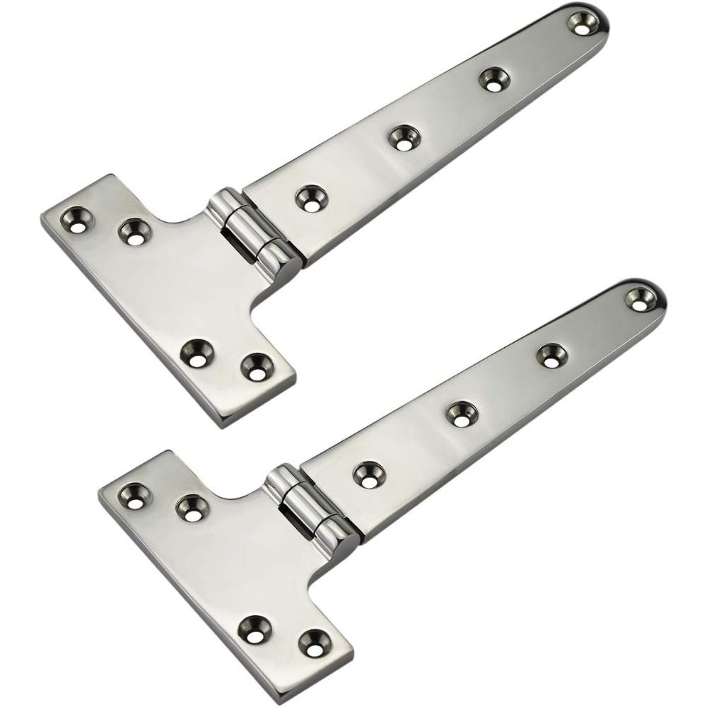 E-shop Ein Paar 316 Edelstahl, robuste Marinequalität "T" Scharniere, gegossen mit Scharnieren