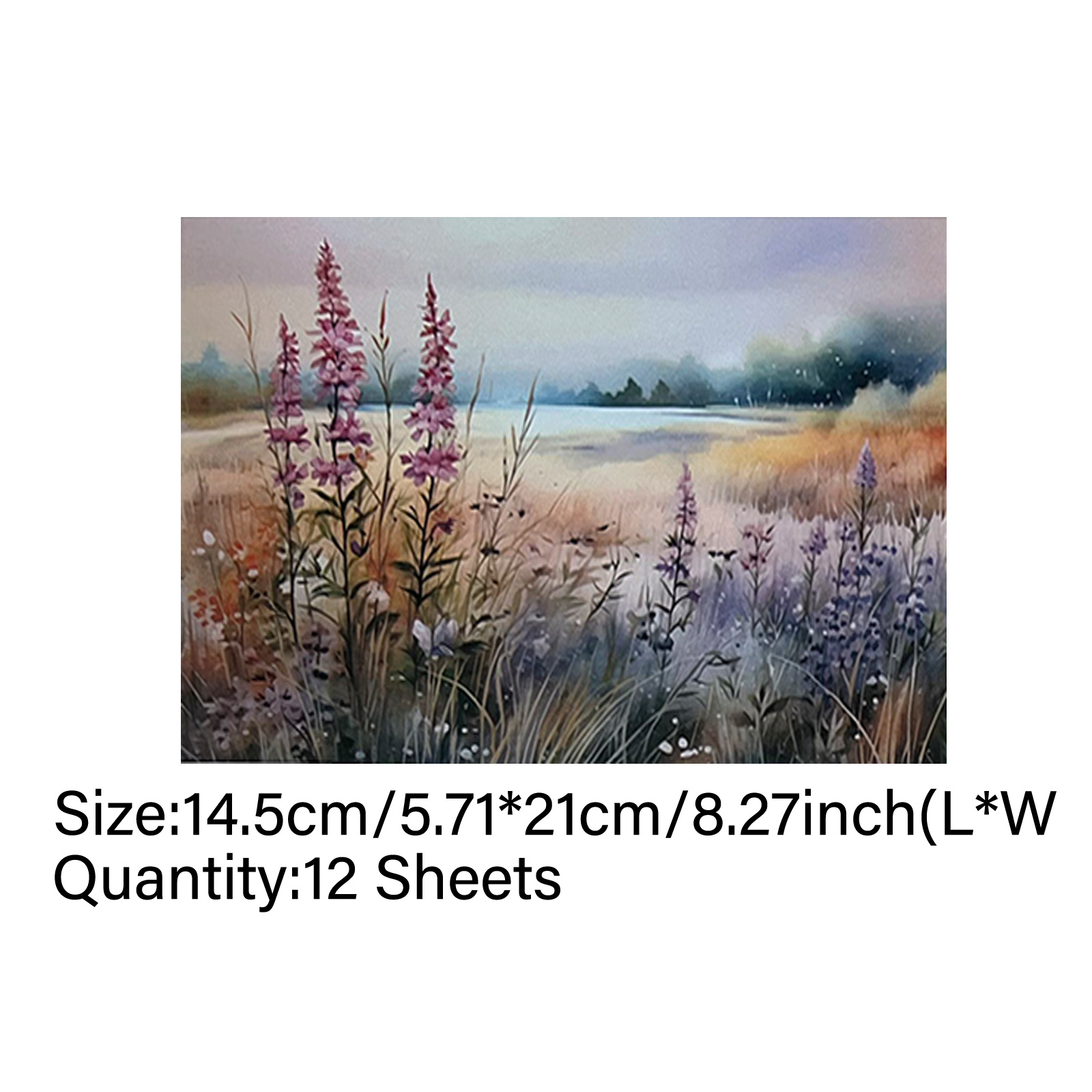 Image of 1 Set A5 Color Floral Paper, 8.26x5.7 Inch Pastoral-themed Diy Craft Supplies For Bullet Journals, Greeting Cards, And Decorations, Scrapbooking Supplies