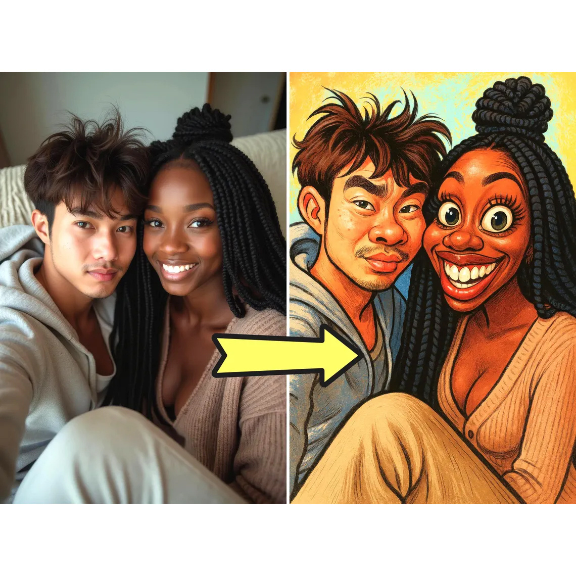 TEMU 1 pezzo, da Parete con Foto Personalizzata, Poster Divertente e Personalizzato di Stile Cartoon, un Regalo per i Membri , per Natale, San