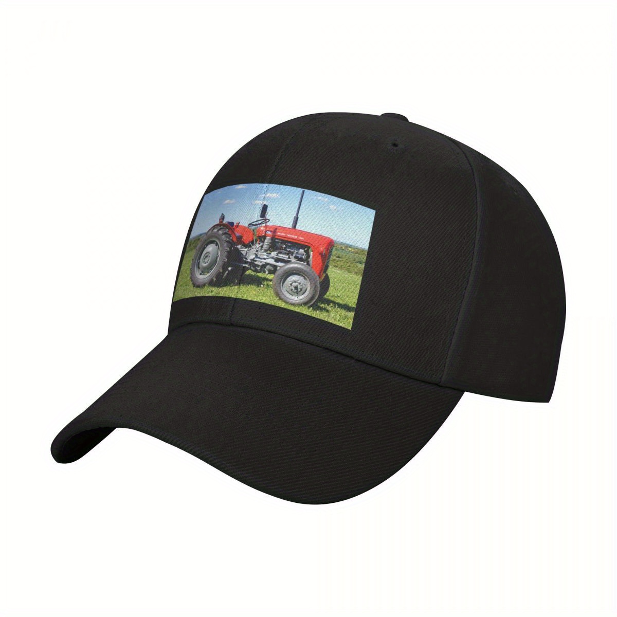     35 tractor print baseball cap adjustable breathable polyester unisex hat for outdoor golf casual   with vibrant   design outdoor headwear quality construction