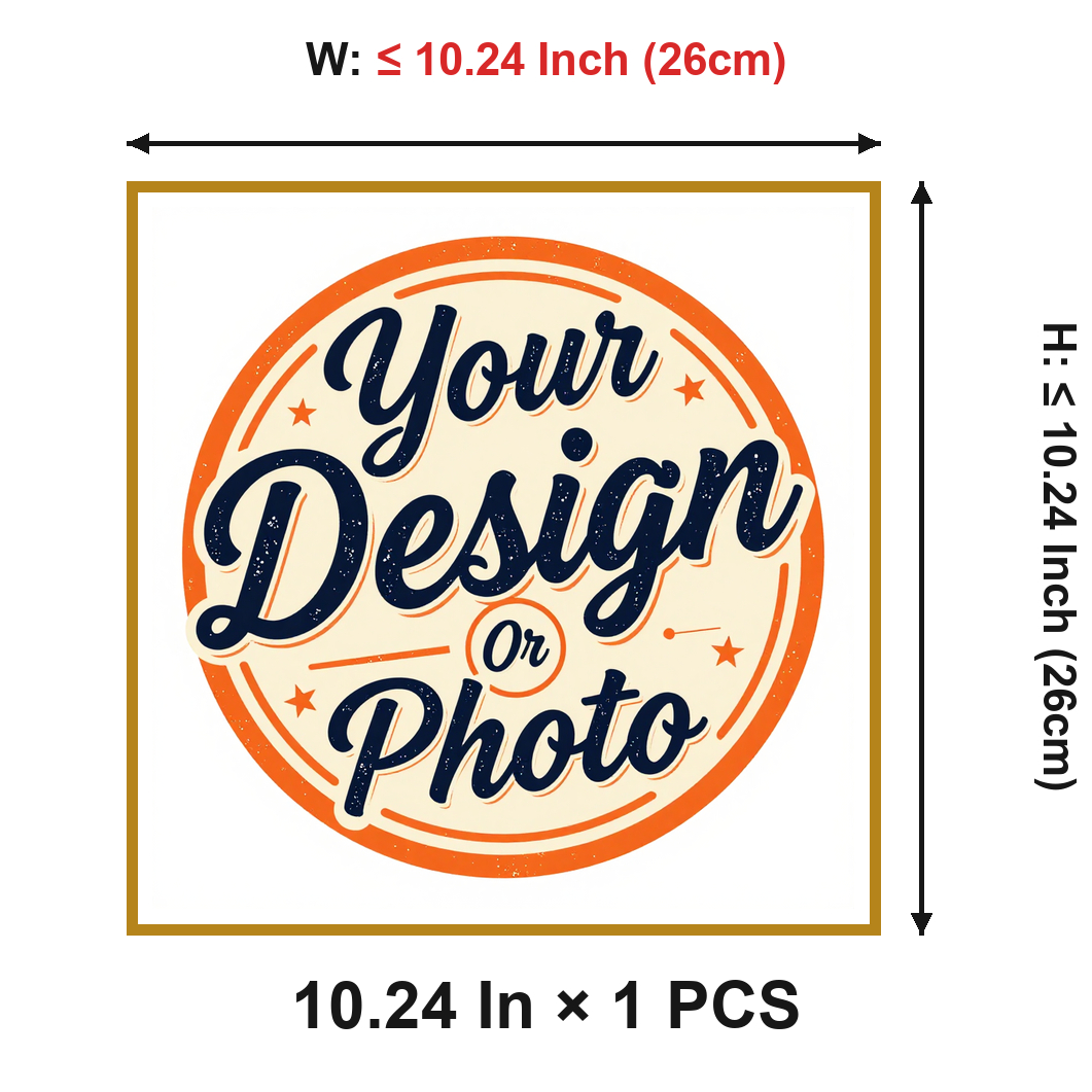 TEMU Custom Dtf Heat Transfer Vinyl For T-shirt Printing, Ready To Press, Personalized Image Text Or Logo Design