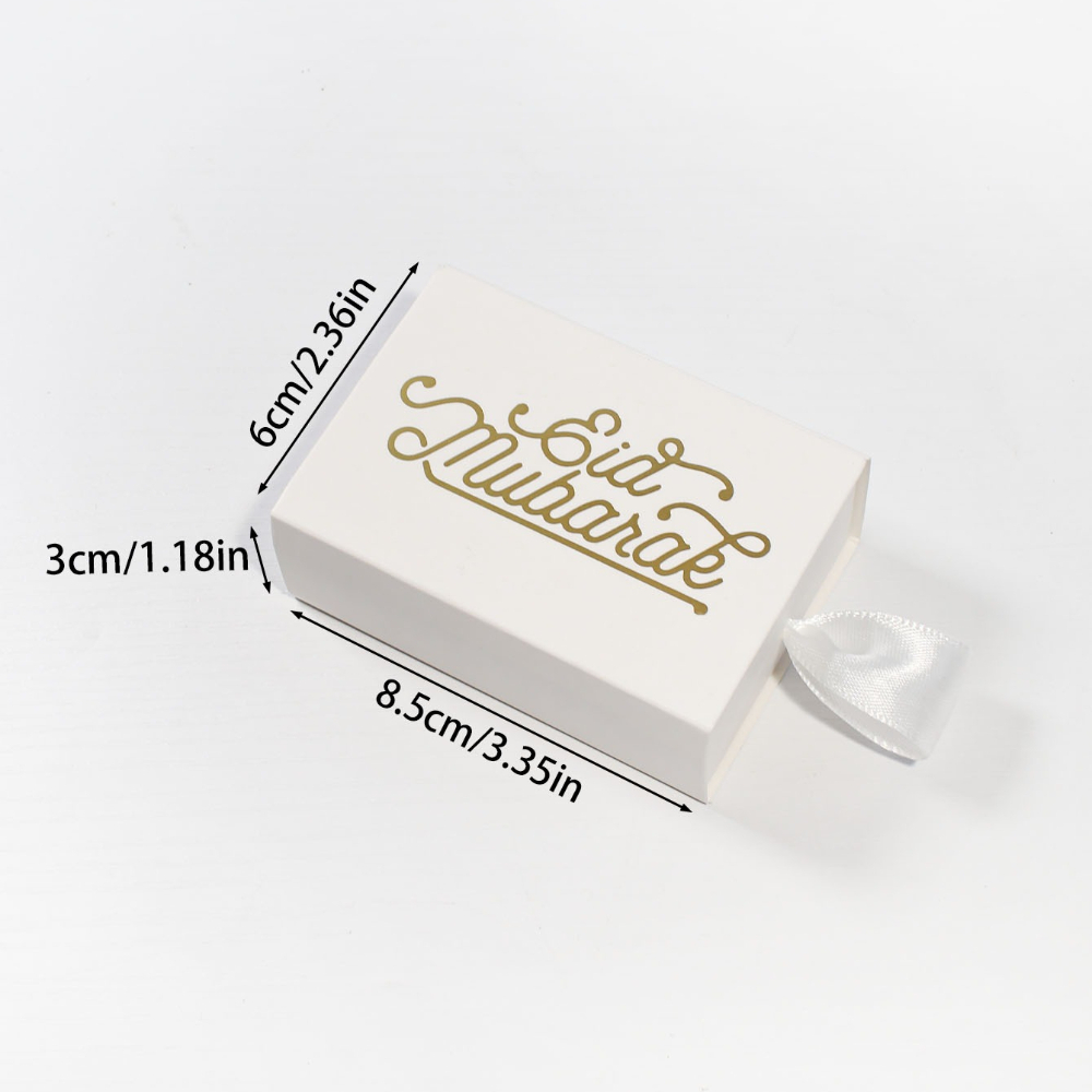 TEMU Gift For Her/him 10pcs For Paper Gift Boxes With Ribbon Pull, Sliding Drawer Candy Boxes For Eid Al-fitr & For Eid , Elegant Treat Packaging For