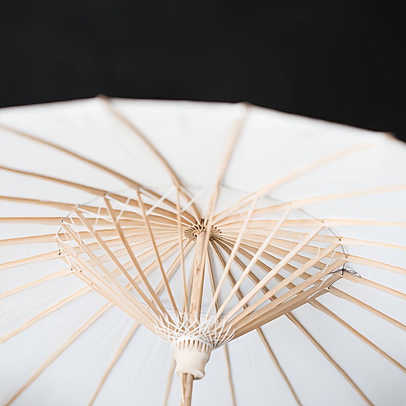 5/10/15/20 Pcs 23.62 Inch White Paper Sun Umbrellas, Chinese Japanese Style Decorative Parasol, Handmade DIY Painting, Wedding, Bridal Shower, Photography Prop, Party Favor, Garden Patio Decor, White Folding Fans Handmade Parasol