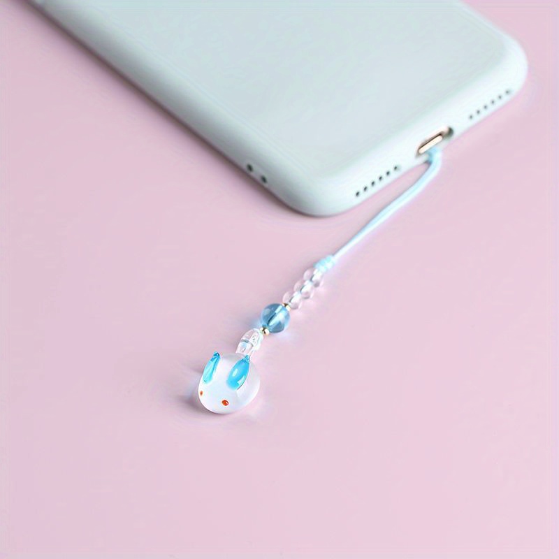 Image of 1pc Of Stylish And Cute Rabbit Phone Strap For Women, Sweet And Versatile Mobile Phone Lanyard