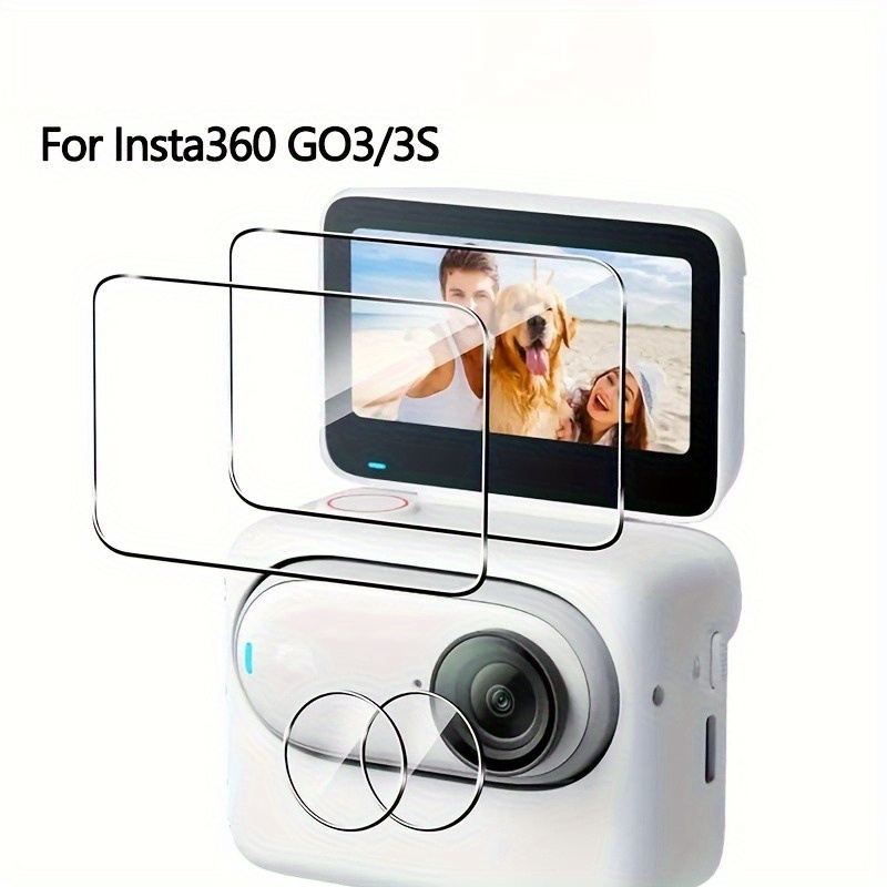 TEMU 2+2 For Go3 Camera - Scratch-resistant, Glossy Surface, Suitable For Action Camera Accessories, Camera Accessories | Glossy Surface |