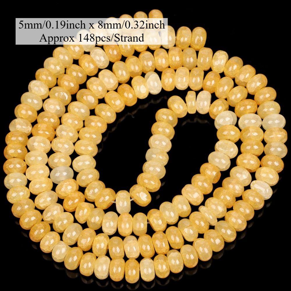 TEMU 1 di Perline Rondelle Sciolte Multicolore 5x8mm per Creazione di Gioielli Fai da Te Collana Braccialetto Orecchini Accessori Regali per Donne