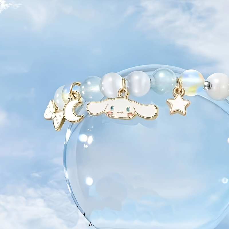 

Elegant & Cute Sanrio Cinnamoroll Charm Bracelet And Star Pendants - Perfect Gift For Her, Wear, Elegant Style,