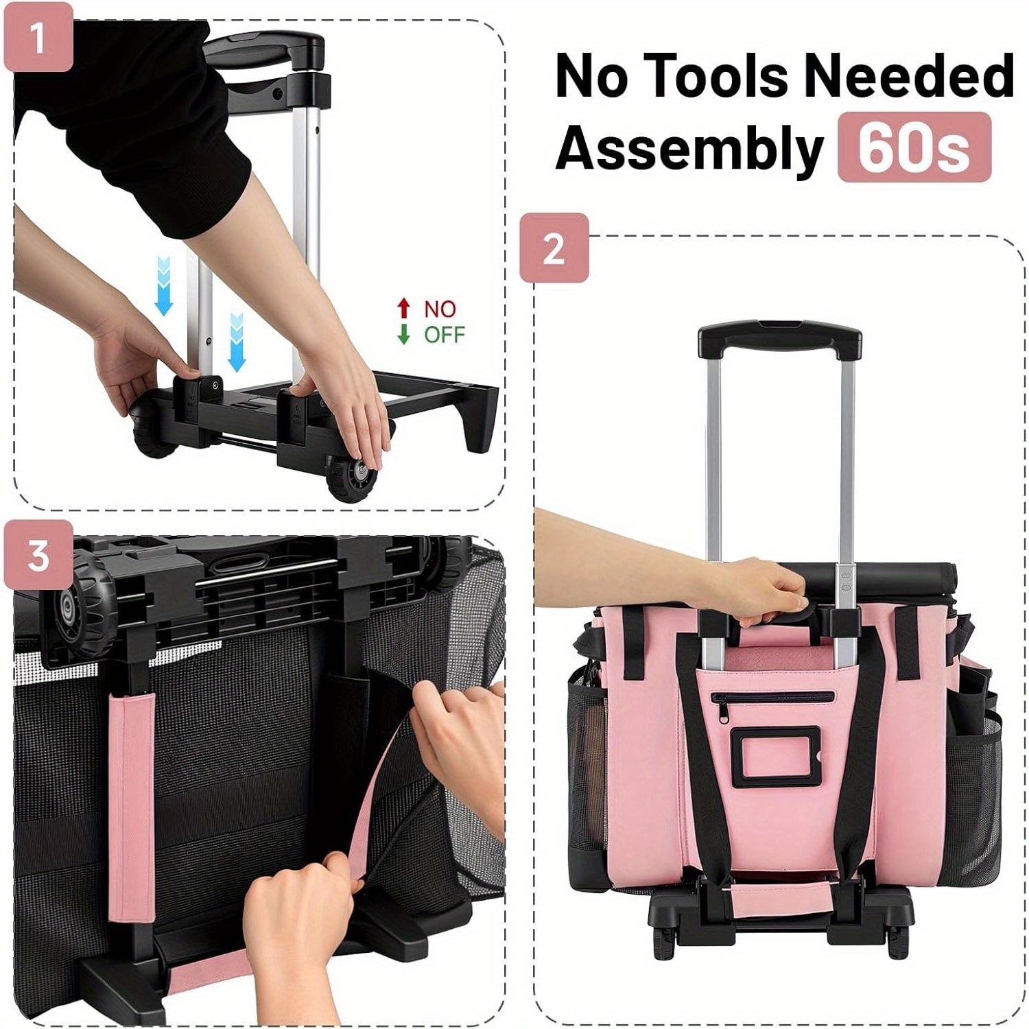 Large Cleaning Caddy Organizer with Wheels - Heavy-Duty Metal... product image 4