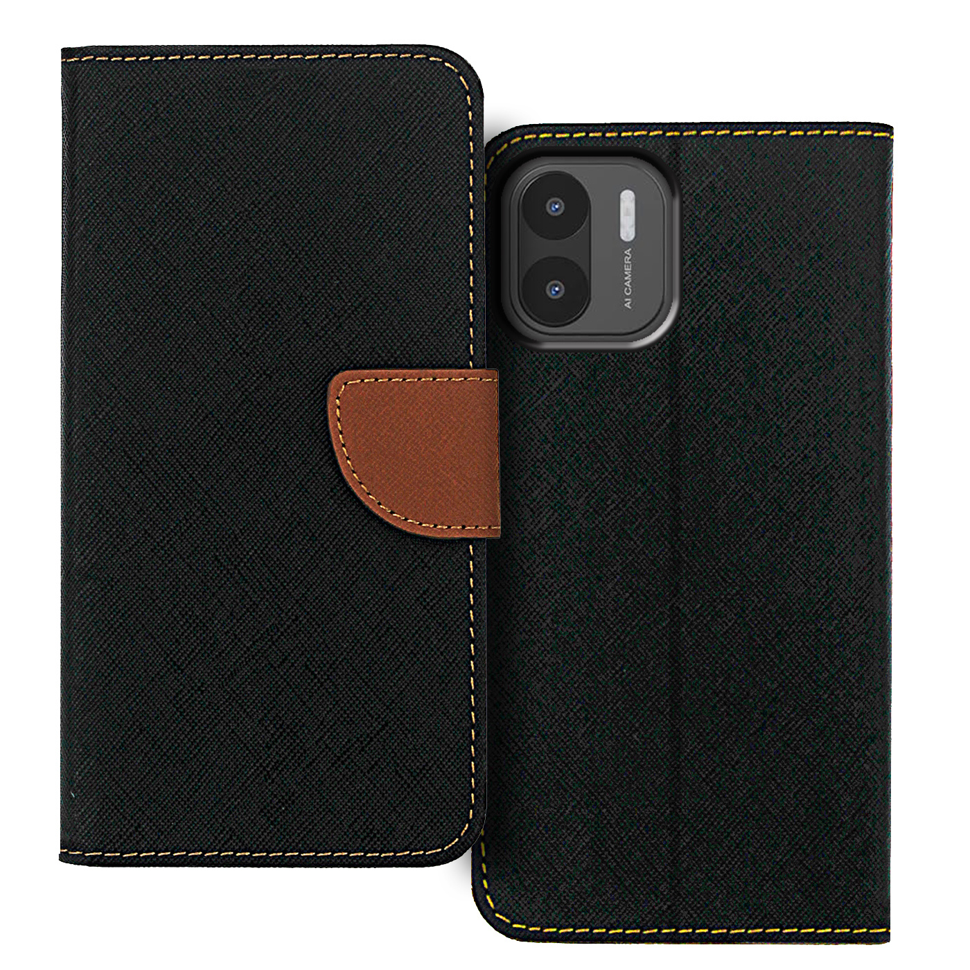 TEMU Étui de téléphone : Étui portefeuille pour Xiaomi Redmi A1 / Redmi A2, en simili [Aimant] [Fonction support] [Emplacement pour carte] Étui