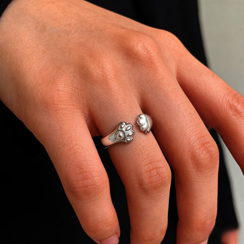 Cat Claw Ring, Sweet Footprint Band for All Seasons
