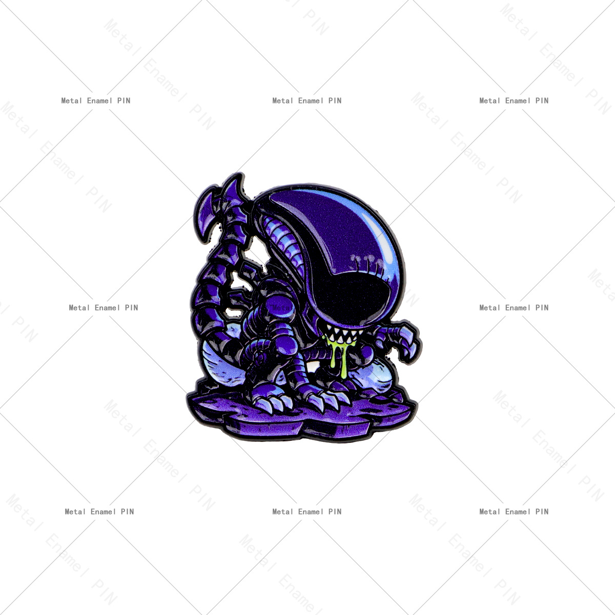 TEMU Épingle de revers 1 pièce mignonne en émail avec de dessin animé, broche créature de science-fiction pour ornement de sac à dos et de vêtements,