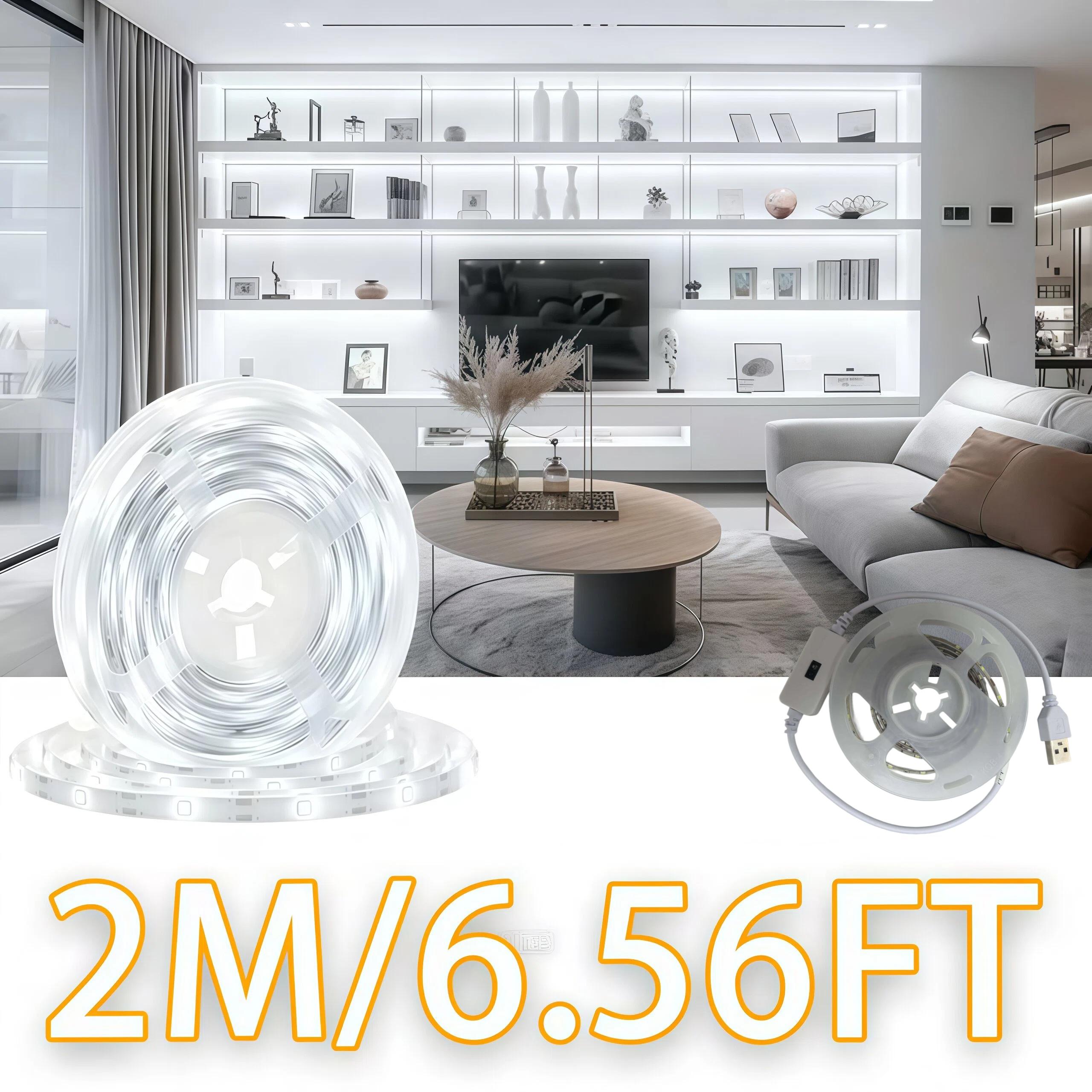 TEMU 3000k/6500k Smart Led Strip Light, Gesture Sensing Usb Led Light Strip With Motion Touch , Easy Control, Smart Led Strip, Usb Powered, Diy Cut,