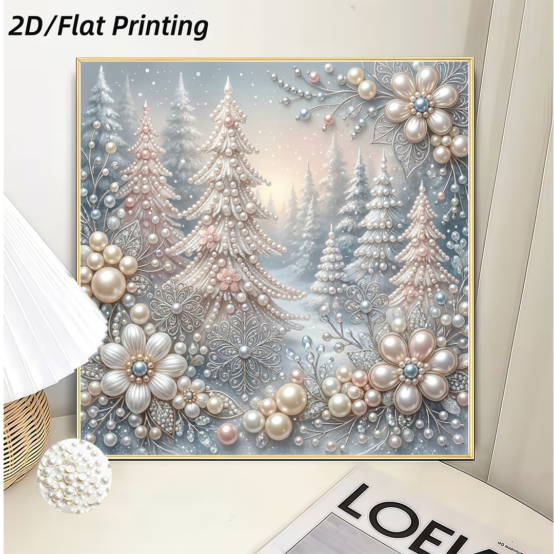 TEMU Nouveau kit de peinture à perles DIY, avec un motif de de style bijoux de perles. coffret créatif de peinture diamantée comprend des perles et