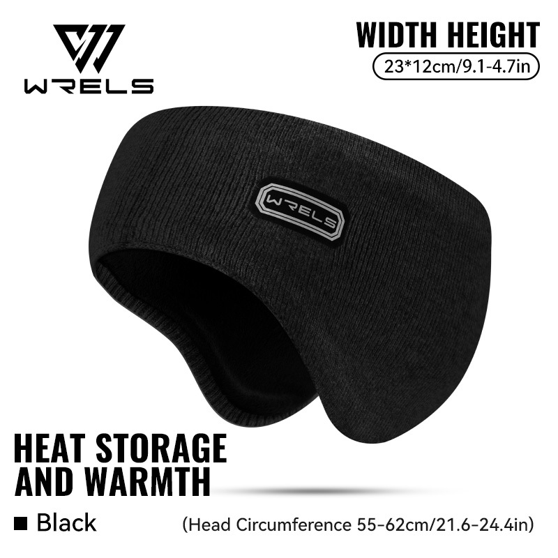 TEMU Wrels Winter Ear Warmer Headband For Men And Women, Soft Fleece Lined Warm Stretchy Headband, Wide Ear Coverage, Lightweight For Running Cycling