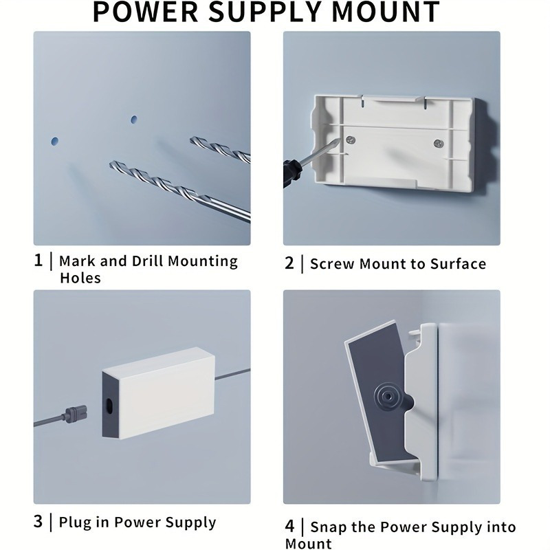Starlink Standard V3 Mesh Router & StarLink Gen 3 Power Supply Brackets Holder Mounting Kit, No Drill Installation Starlink Gen 3 Mount