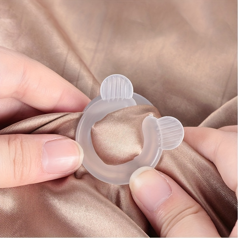 4 pairs transparent invisible comforter corner fasteners needle free secure holders for sheets curtains upholstery hand wash only details 7