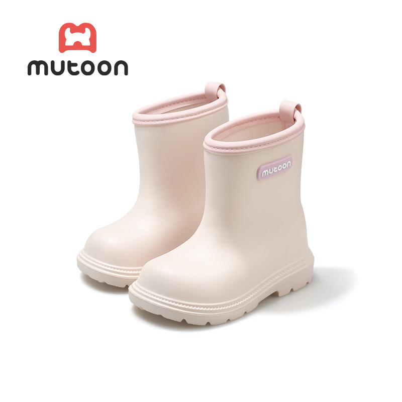 TEMU Mutoon 2026 Summer New Solid Color Rain Boots, Unisex Children Outdoor Water Shoes, Soft Lightweight Full Eva Material Suitable For Toddlers And