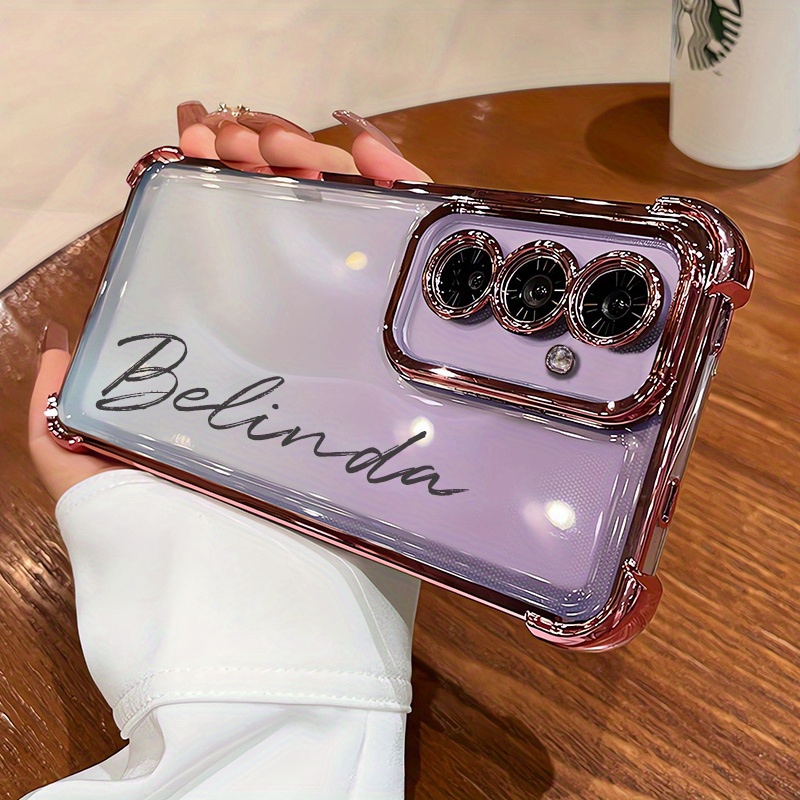 TEMU para teléfono: Carcasa personalizable con texto DIY a prueba de caídas en esquinas, compatible con for Galaxy A56 5G, A55, A36, A26 5G